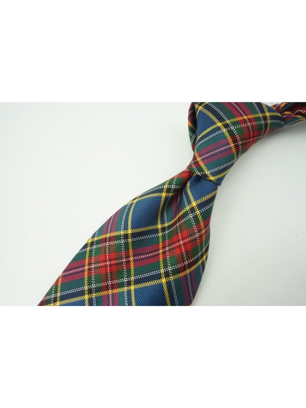 Etro Milano Multicolor Tartan Plaid 100% Silk Tie